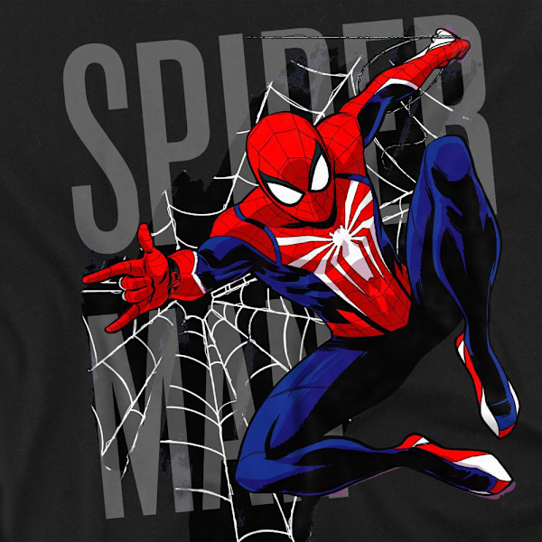 Spider-Man 2 Unisex Vuxen Gamerverse Web Swing T-Shirt XL Svart Black XL