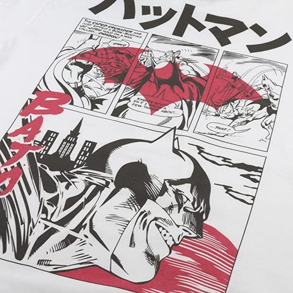 Batman T-shirt för män, japansk, XXL, vit White XXL