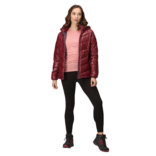 Regatta Womens/Ladies Toploft III Baffled Padded Jacket 12 UK B Burgundy/Seal Grey 12 UK