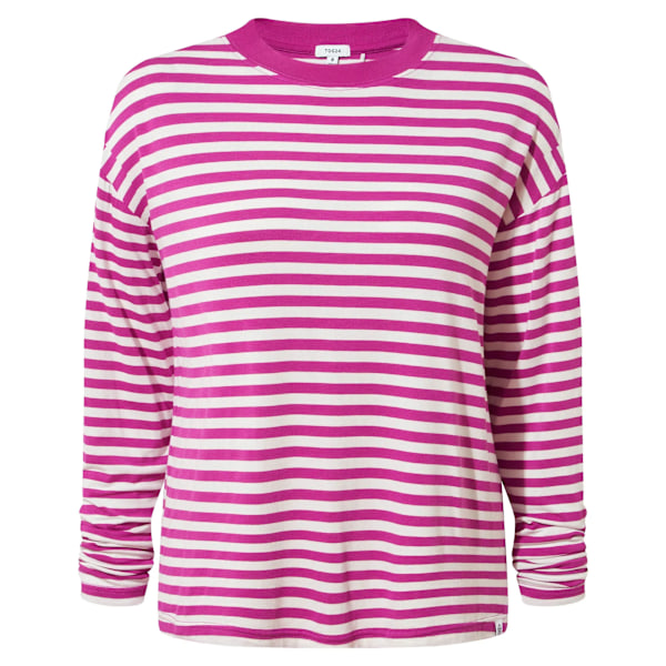 TOG24 Dam/Kvinna Jerry Randig Långärmad T-shirt 16 UK Fuchsia Fuchsia Purple 16 UK