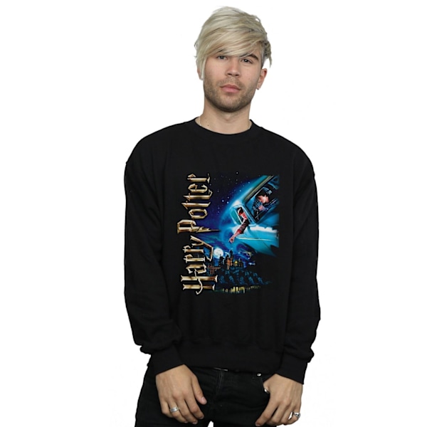 Harry Potter Herr Smiles At Hogwarts Sweatshirt 4XL Svart Black 4XL