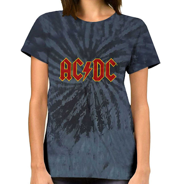 AC/DC Unisex Vuxen Dip Dye Logo T-Shirt L Svart Black L