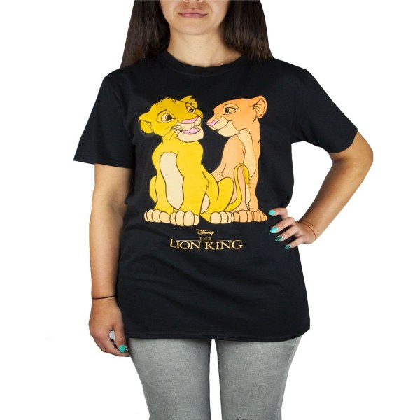 The Lion King Dam/Dam Simba And Nala Boyfriend T-shirt S Black/Yellow S