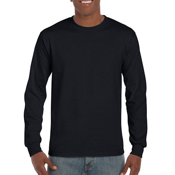 Gildan Herr Långärmad Hammer Skjorta 4XL Svart Black 4XL