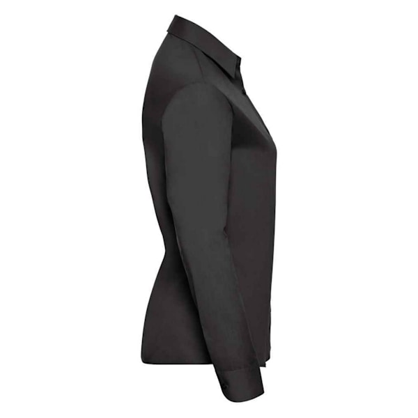 Russell Collection Dam/Kvinna Poplin Lätt-Skötsel Långärmad Black M