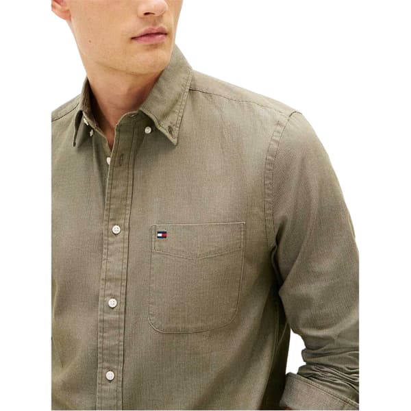 Tommy Hilfiger Herrskjorta Bedford Långärmad Button-Down L Oliv Olive L