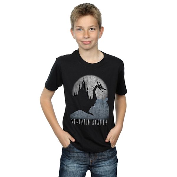 Disney Boys Sleeping Beauty Hidden Illusion T-Shirt 7-8 år B Black 7-8 Years