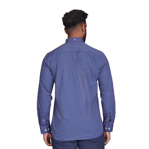 Raging Bull Herr Geometrisk Långärmad Skjorta 4XL Marinblå Navy 4XL
