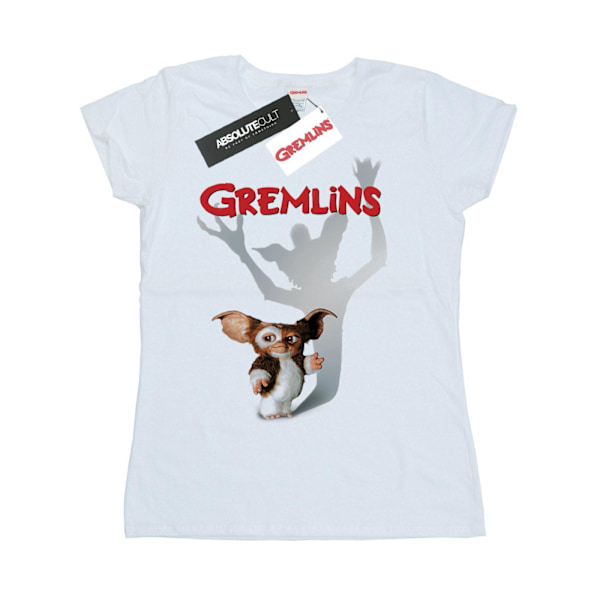 Gremlins Dam/Kvinnor Gizmo Skugga Bomull T-shirt M Vit White M