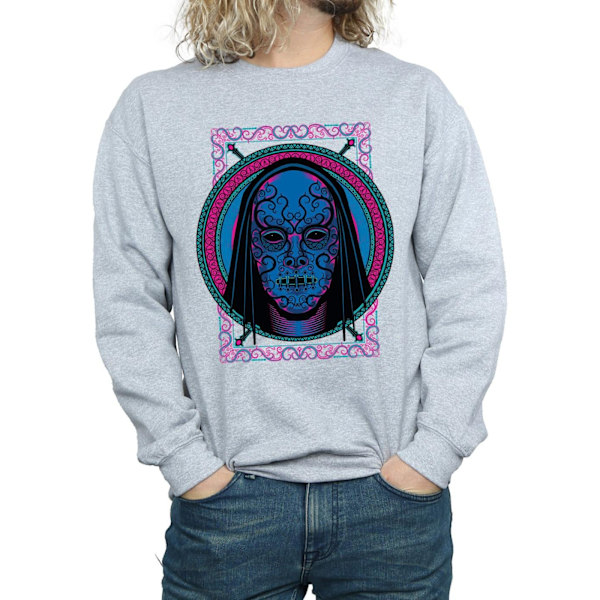 Harry Potter Neon Dödsätare Mask Sweatshirt 3XL Sports G Sports Grey 3XL