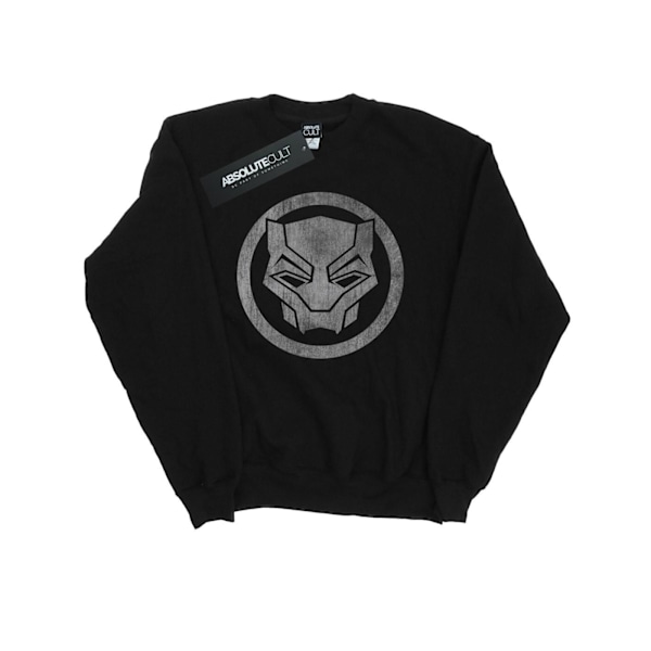 Marvel Herr Svart Panter Distressed Icon Sweatshirt M Svart Black M