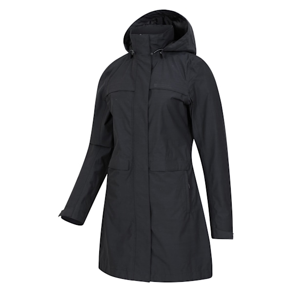 Mountain Warehouse Cloudburst Texturerad Vattentät Jacka för Kvinnor Black 12 UK