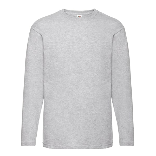 Fruit of the Loom Unisex Värdevikt Heather Långärmad Grey M