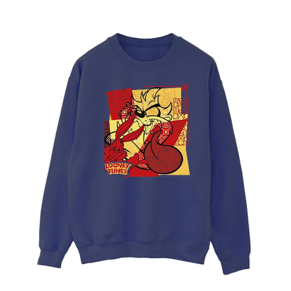 Looney Tunes Herr Taz Bugs Kanin Nyår Sweatshirt S Marin Blå Navy Blue S