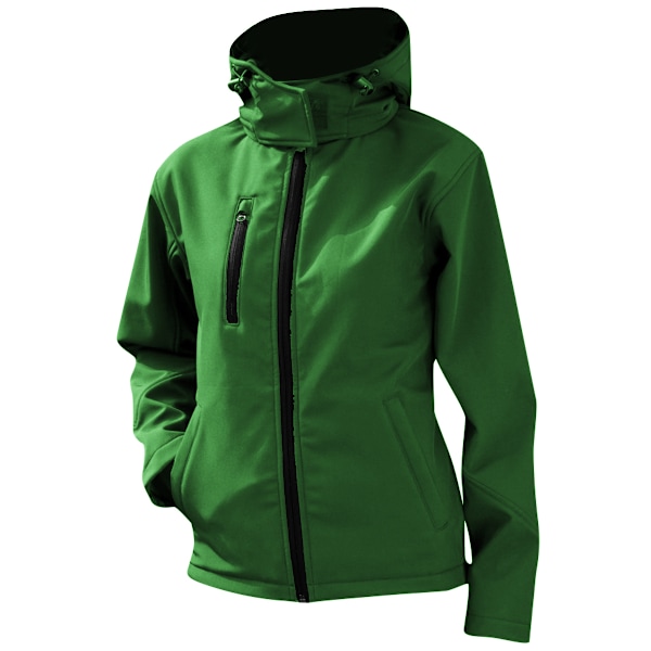 Result Core Dam/Kvinnor Lite Hooded Softshell Jacka 2XL Vivid Vivid Green/Black 2XL