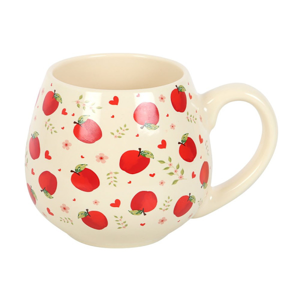 Something Different Äpple Rundad Mugg One Size Vit/Röd White/Red One Size