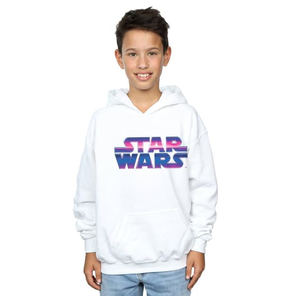 Star Wars Pojkar Neon Logotyp Tröja 5-6 År Vit White 5-6 Years