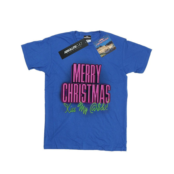 National Lampoon's Christmas Vacation Girls Kiss My Ass Bomull Royal Blue 12-13 Years