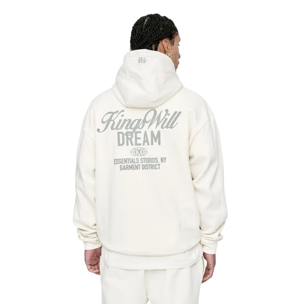 Kings Will Dream Herr Studio Script Ryggtryck Hoodie S Off Whi Off White S