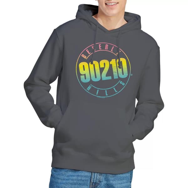 90210 Herr Colour Blend Logotyp Hoodie L Kolgrå Charcoal L