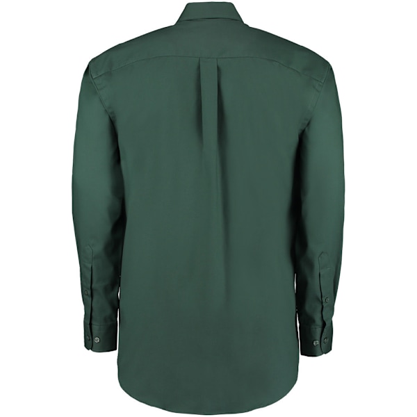 Kustom Kit Herr Långärmad Corporate Oxford Skjorta 14.5 tum Bot Bottle Green 14.5inch