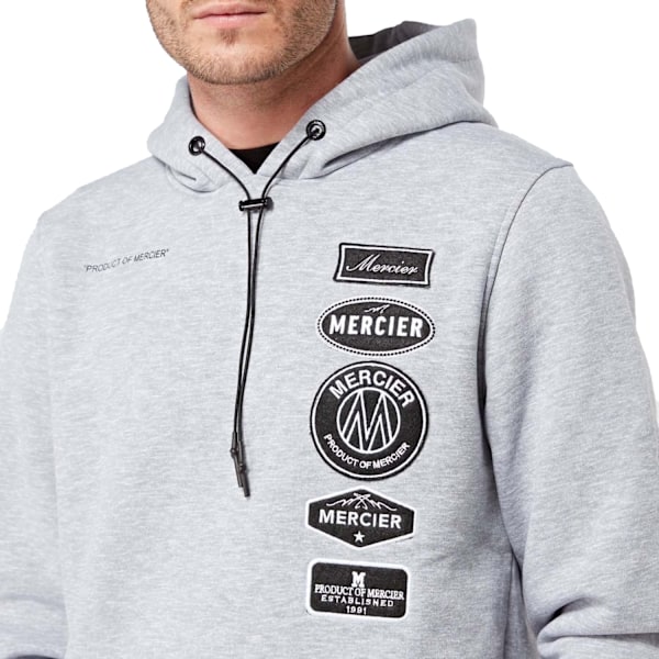 Mercier Herr Mono Hybrid Hoodie L Gråmelerad Grey Marl L