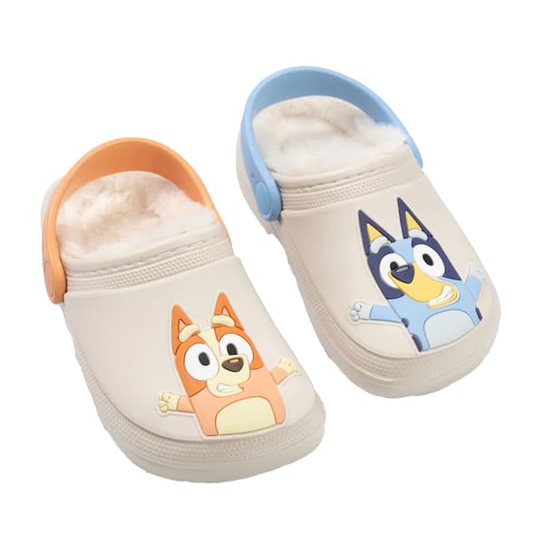 Bluey Barn/Barn Karaktär Ansikten Pälsfodrade Träskor 9 UK Barn Multicoloured 9 UK Child