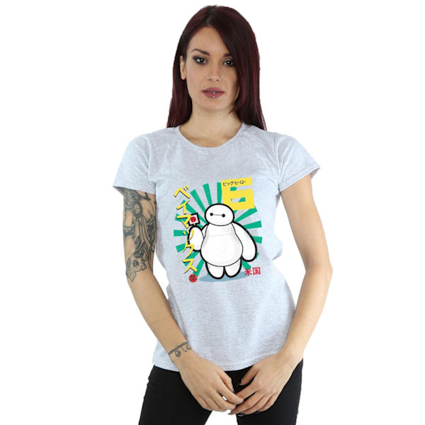 Disney Dam/Kvinnor Big Hero 6 Baymax Lollypop Bomull T-shirt Sports Grey S