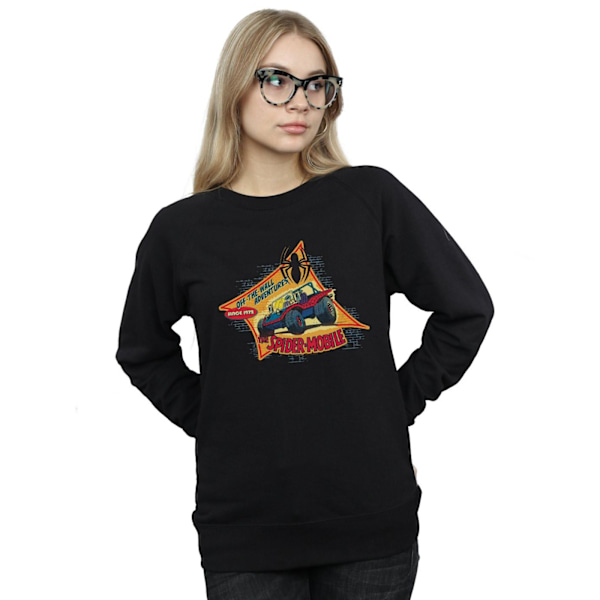 Marvel Dam/Kvinnor Spider-Man The Spider Mobile Sweatshirt M Black M