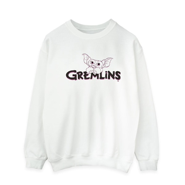 The Gremlins Mens Logo Line Sweatshirt L Vit White L