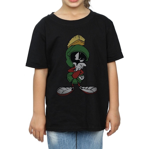 Looney Tunes Girls Marvin The Martian Pose Bomull T-shirt 9-11 Black 9-11 Years