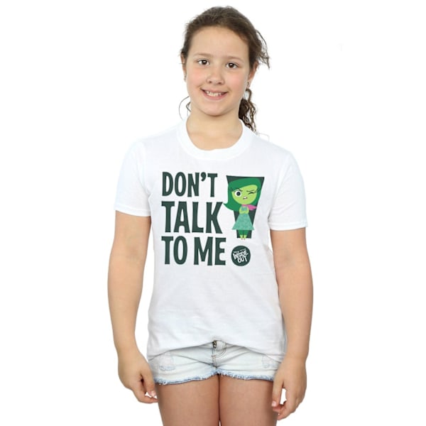 Inside Out Girls Don´t Talk To Me Bomull T-shirt 5-6 År Vit White 5-6 Years