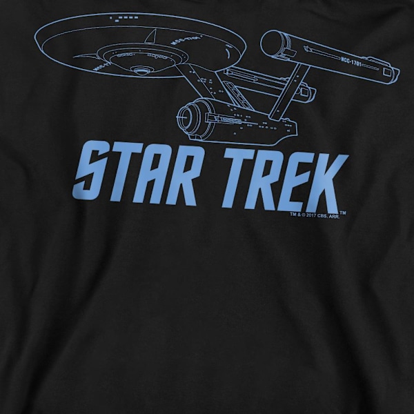 Star Trek Unisex Vuxen Enterprise Kontur Sweatshirt M Svart Black M