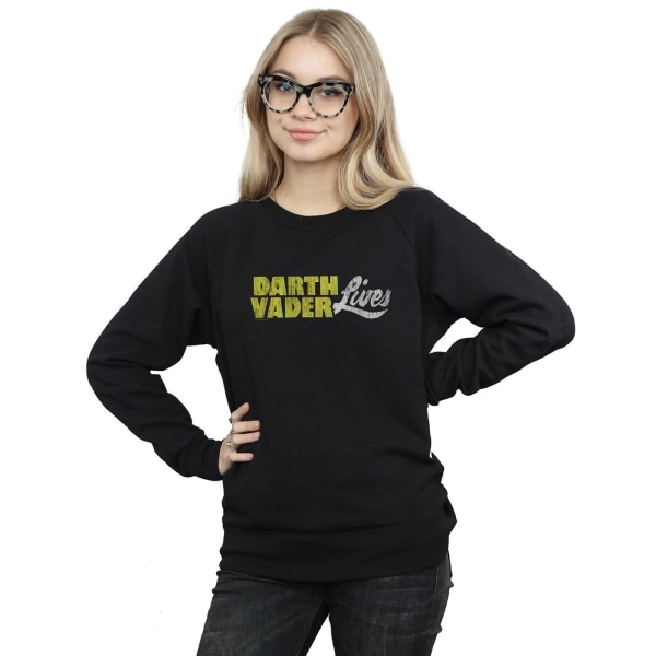 Star Wars Dam/Dam Darth Vader Lives Logo Sweatshirt S Bla Black S
