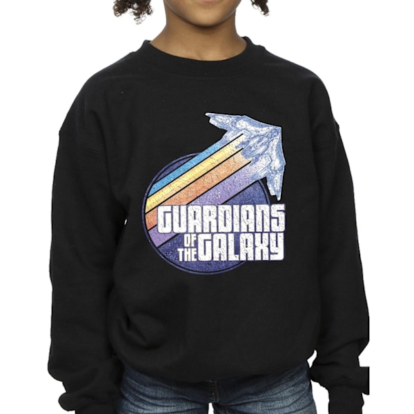 Guardians Of The Galaxy Girls Badge Rocket Sweatshirt 3-4 år Black 3-4 Years