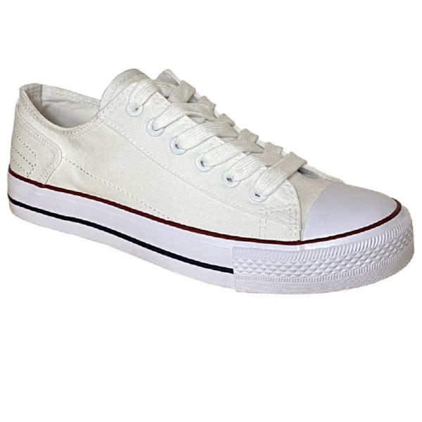 Dek Dam/Dam Canvas Träningssko 4 UK Vit White 4 UK