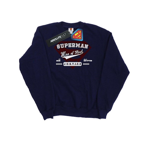 DC Comics Herr Superman Man Of Steel Sweatshirt 3XL Marinblå Navy Blue 3XL