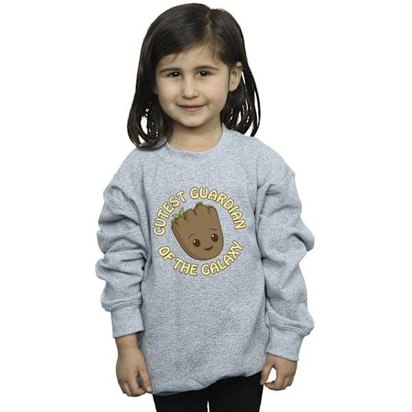 Marvel Girls I Am Groot Cutest Guardian Sweatshirt 7-8 år Sp Sports Grey 7-8 Years