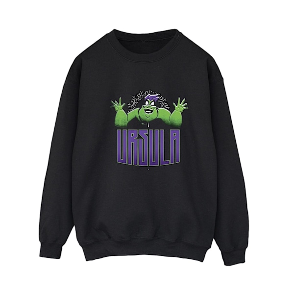 Disney Dam/Damer Skurkar Ursula Grön Sweatshirt L Svart Black L