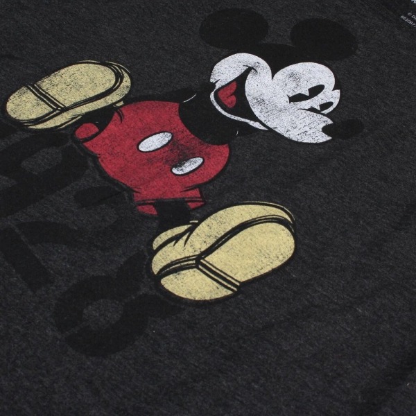 Disney Womens/Ladies Mickey Mouse Year Heather T-Shirt L Dark H Dark Heather L