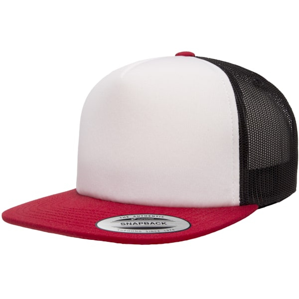 Flexfit Unisex Foam Trucker Cap One Size Röd/Vit/Svart Red/White/Black One Size