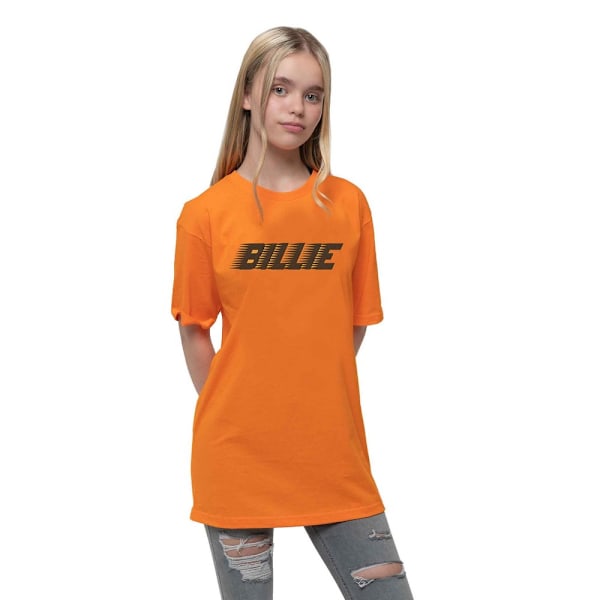 Billie Eilish Barn/Barn Blohsh Racer Logo T-Shirt 11-12 År Orange 11-12 Years