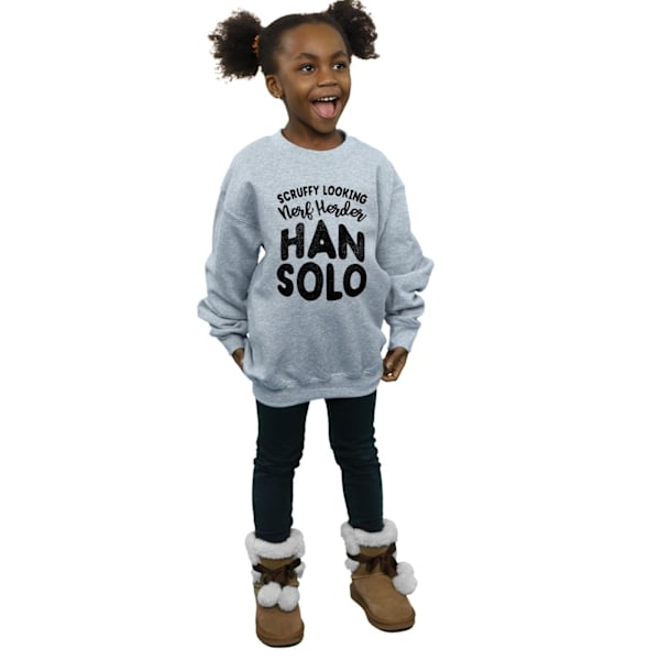 Star Wars Girls Han Solo Legends Tribute Sweatshirt 5-6 år S Sports Grey 5-6 Years