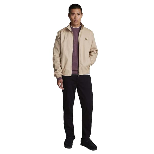 Lyle & Scott Herrtröja i lammull med rund hals M Lila Purple M