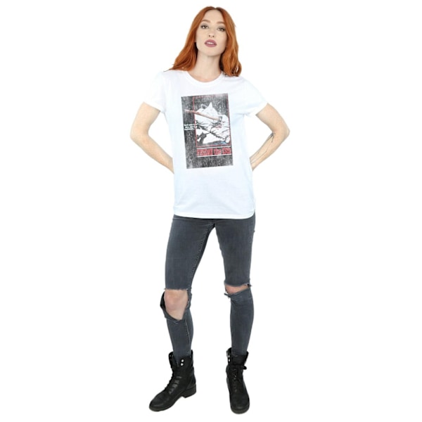 Fredag den 13:e Dam/Dam Distressed Axe Poster Bomull Pojkvän White L