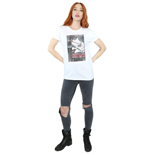 Fredag den 13:e Dam/Dam Distressed Axe Poster Bomull Pojkvän White M