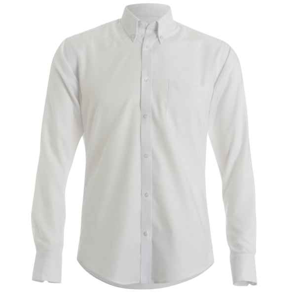 Kustom Kit Herr Slim Fit Långärmad Oxford Work Shirt 14,5 Wh White 14.5