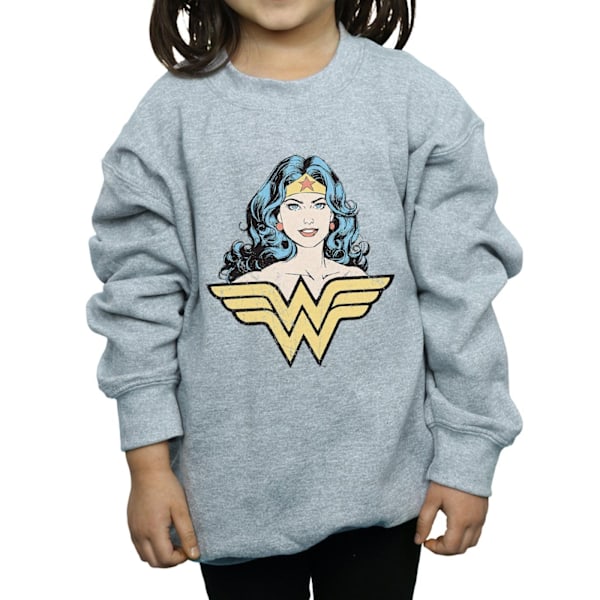 DC Comics Girls Wonder Woman Gaze Sweatshirt 7-8 år Sports G Sports Grey 7-8 Years