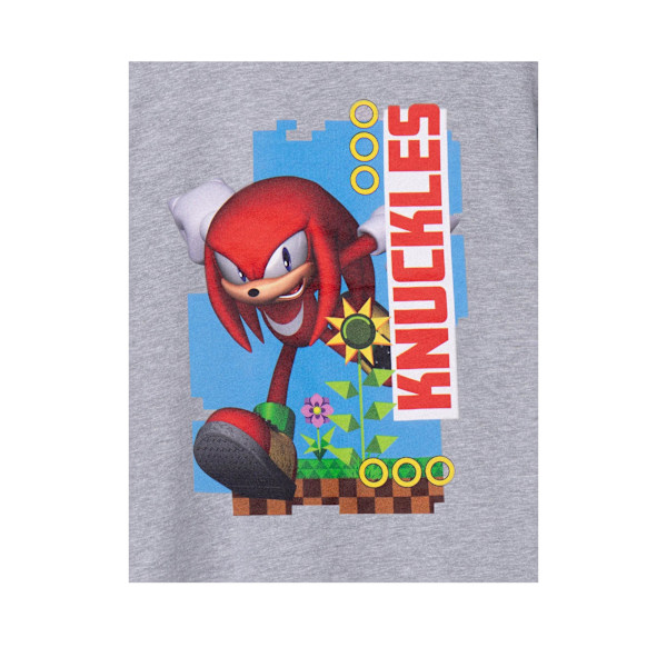 Sonic The Hedgehog Barn/Barn Knuckles Kortärmad T-shirt Grey Marl 11-12 Years