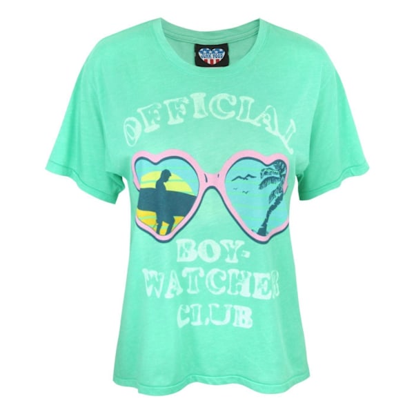 Junk Food Womens/Ladies Boy Watcher Club T-Shirt XL Lagoon Green Lagoon Green XL